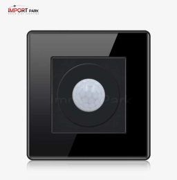 Full Glass Human Body Sensor Switch Black