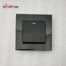 Glass Border Doorbell Push Switch Black