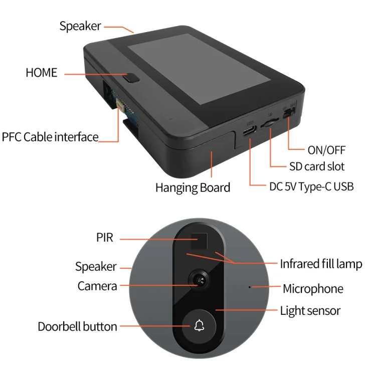 Wifi Wireless 1080P Video Doorbell Camera Tuya Smart Wifi Visual Door Bell and Video Intercom for Home Apartment - ছবি 2