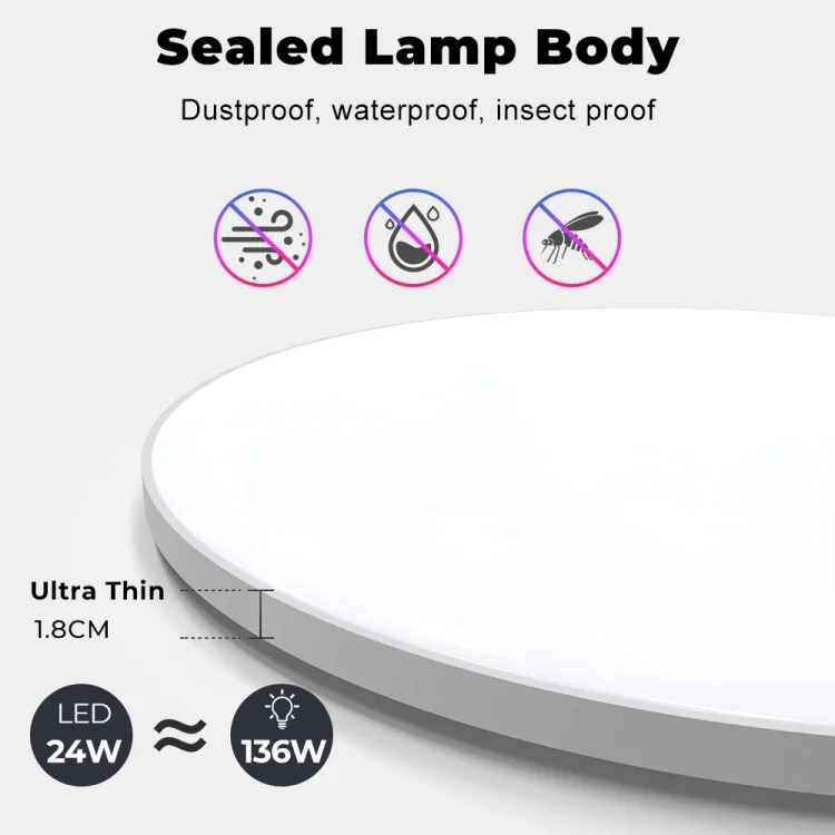 Tuya Wifi Smart Ceiling Light Led Bulb RGBCW 24W Dimmable Light Smart Life Works With Alexa Google Home - ছবি 3