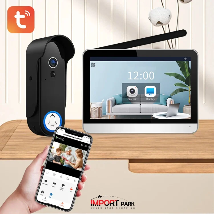 Tuya Full Wireless Smart Outdoor Camera And Indoor Monitor Intercom System Wireless Door Bell Camera Wifi Video Doorbell