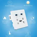 Wifi USB and 5 pin Socket 10A Round Corner White thumbnail 4