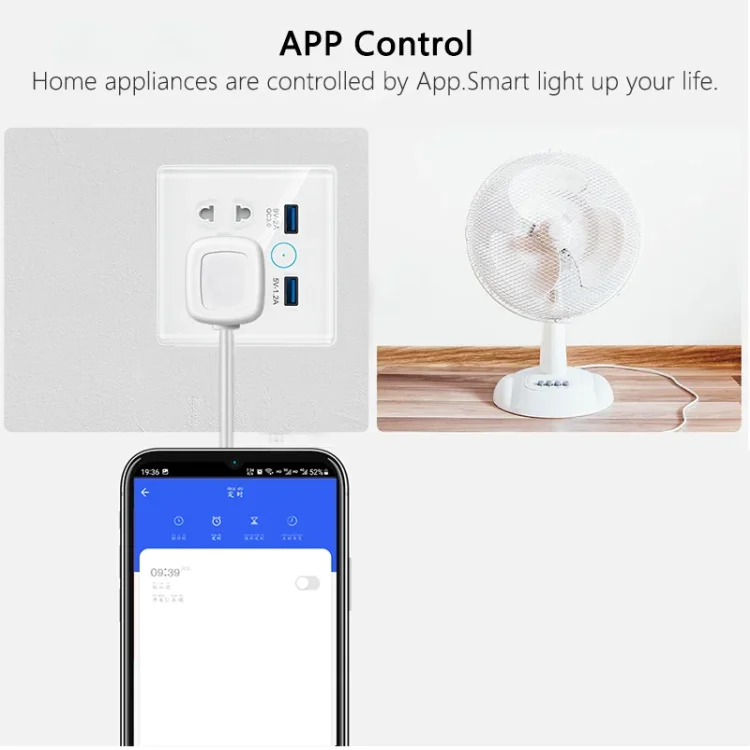 Wifi USB and 5 pin Socket 10A Round Corner White - ছবি 9