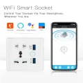 Wifi USB and 5 pin Socket 10A Round Corner White thumbnail 3