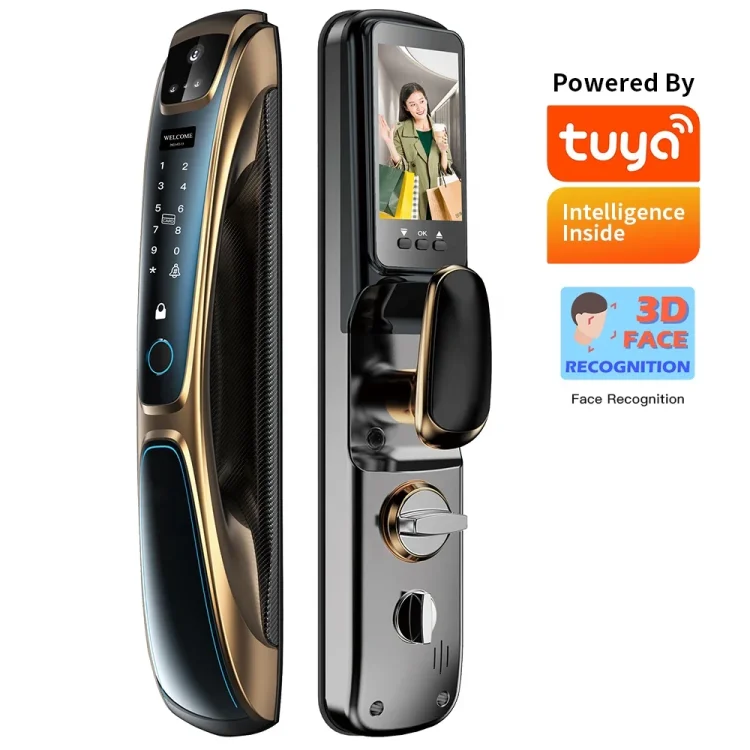 L26 Premium Golden Smart Door Lock with 3D Face Recognition - ছবি 3