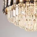 Retractable Blades Crystal Chandelier 48" Ceiling Fan Remote Control thumbnail 4