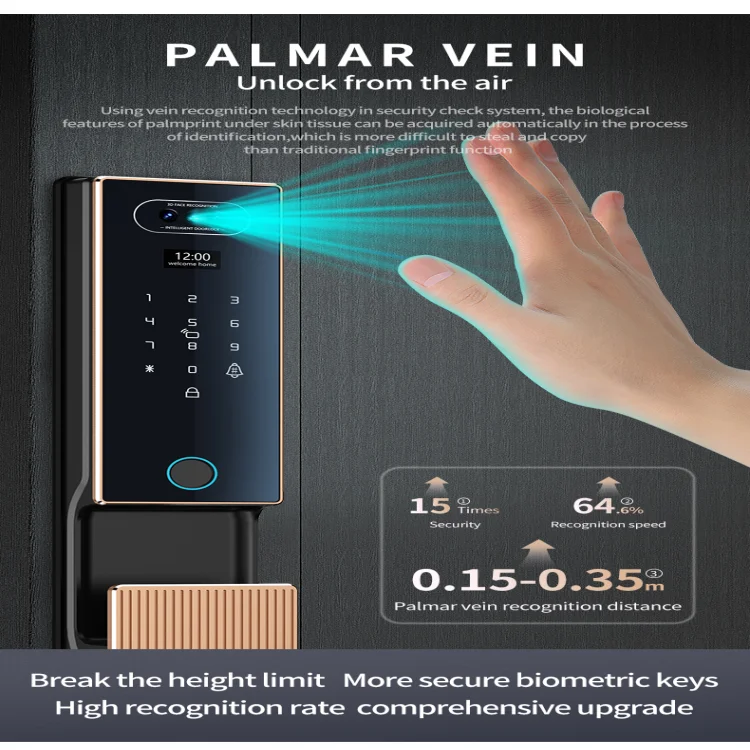 L13 Premium Professional Video Call Face Door Lock - ছবি 3