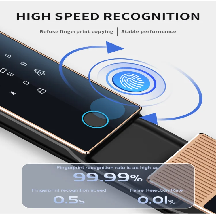 L13 Premium Professional Video Call Face Door Lock - ছবি 5