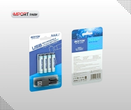 Beston AAA Lithium Rechargeable Battery Type-C Charging Port (4Pcs Pack) Original